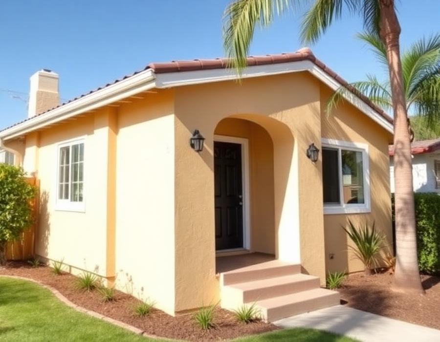 Freshly painted San Diego home exterior